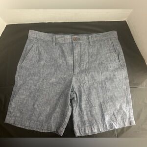 BANANA REPUBLIC MENS CHAMBRAY FLAT FRONT SHORT SIZE 34 SLIM FIT